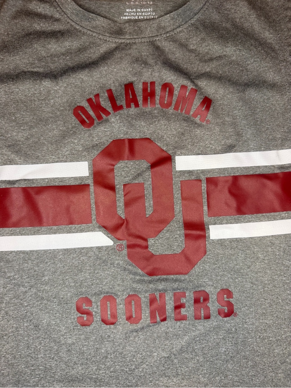 Oklahoma Sooners Youth Large 10/12 Gray Sleeveless Shirt Tank Top Team Athletics - Picture 2 of 4